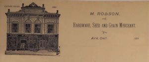 M. Robson's Letterhead 1890's