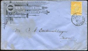 I. E. Shantz envelope 1895