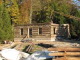 David Brown's Log House 18 Oct 2009 at its new location 15 Welsh Dr., Ayr, Ontario