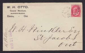 W. H. Otto's envelope from 1902