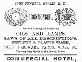 John Fennell Iron Monger, oils, saws,cutlery, plated ware, paint, glass, etc.