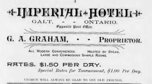 Imperial Hotel Advertisement 1890