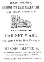 Isaac Hoffman Business 1867 Advertisement