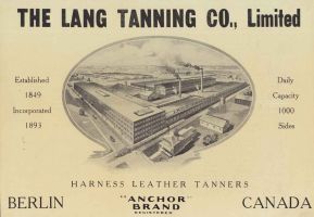The Lang Tanning Co. Limited in 1912, Kitchener