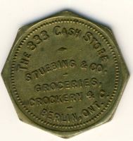 A token from Henry Stuebing's business