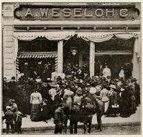 August Weseloh's store on King Street, Kitchener
