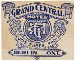 Grand Central Hotel Trade Card