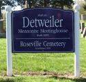 Detweiler Mennonite Meetinghouse sign 2012