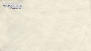 George Pattinson & Co Envelope - 1903
