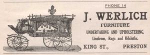 Joseph Werlich's advertizement 1912