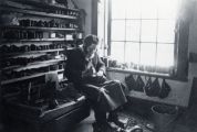 York Schiefele in his shoe workshop
