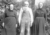 Mary Schwartzentruber (left) with brother Christian and sister Mary